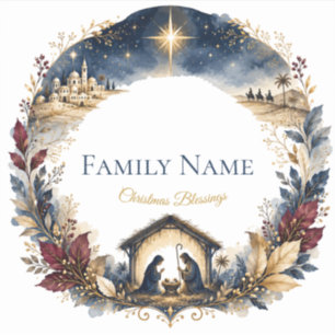 Bible Verse Christmas Stickers   Holy Nativity
