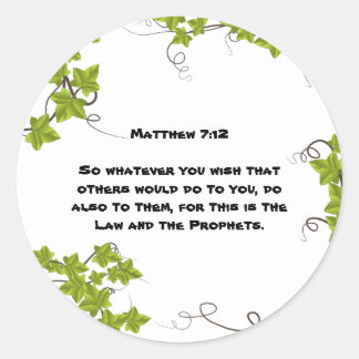 Bible Verse Classic Round Sticker
