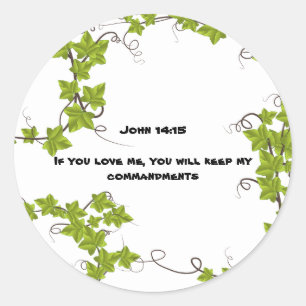 Bible Verse Classic Round Sticker