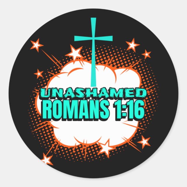 Bible Verse  Classic Round Sticker (Front)