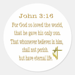Bible Verse Classic Round Sticker