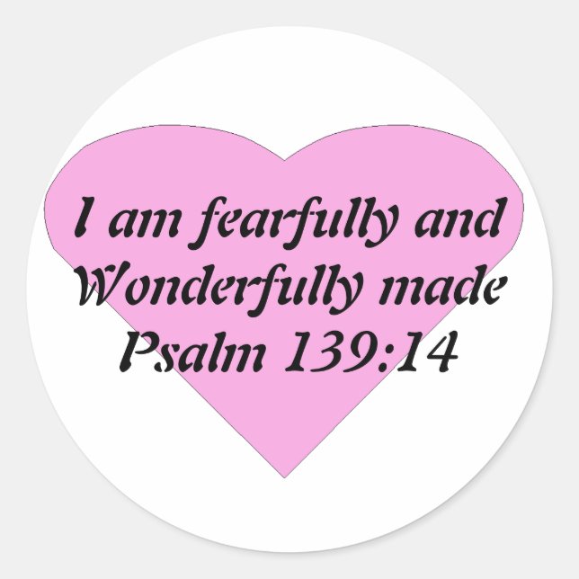 Bible Verse Classic Round Sticker (Front)