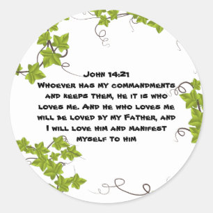 Bible Verse Classic Round Sticker