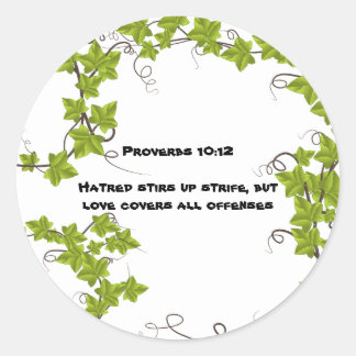 Bible Verse Classic Round Sticker