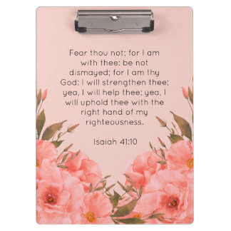 Bible Verse Clipboard | Pink Floral Design