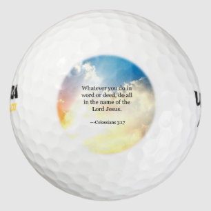 Bible verse - Colossians 3:17 Golf Balls