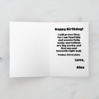 Bible Verse Cute Sky Blue and Ocean Blue Birthday