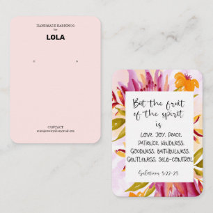 Bible Verse Earring Display Business Card