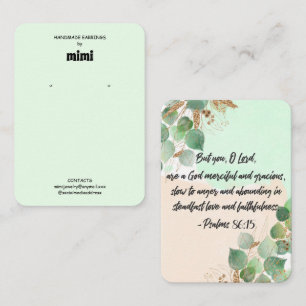 Bible Verse Earring Display Business Card