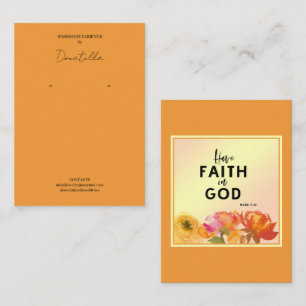 Bible Verse Earring Display Business Card