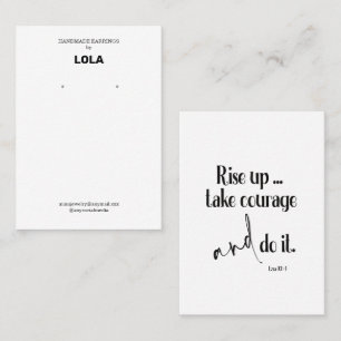 Bible Verse Earring Display  Business Card