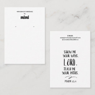 Bible Verse Earring Display Business Card