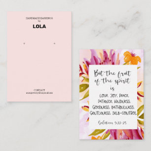 Bible Verse Earring Display  Business Card