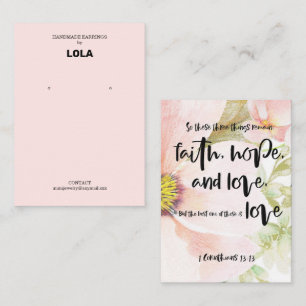 Bible Verse Earring Display Business Card