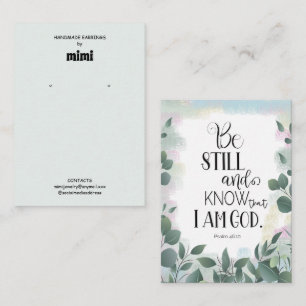 Bible Verse Earring Display Business Card