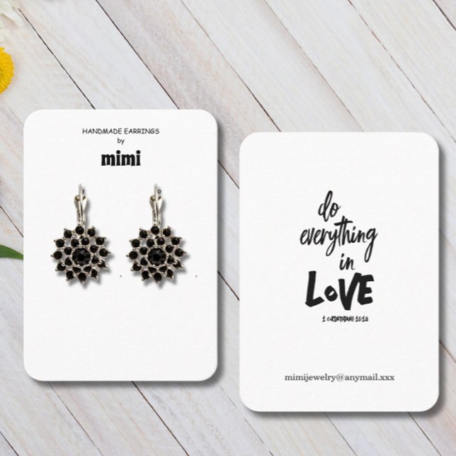 Bible Verse Earring Display  Business Card (Creator Uploaded)