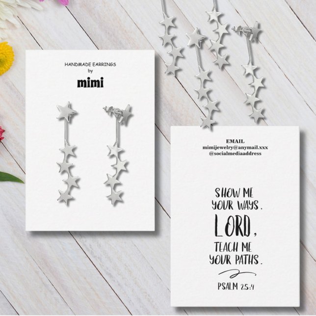 Bible Verse Earring Display  Business Card (Creator Uploaded)