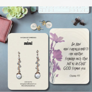 Bible Verse Earring Display Business Card