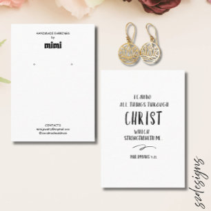 Bible Verse Earring Display  Business Card