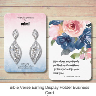 Bible Verse Earring Display  Business Card