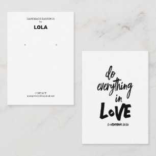 Bible Verse Earring Display Business Card