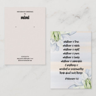 Bible Verse Earring Display Business Card