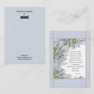 Bible Verse Earring Display Business Card