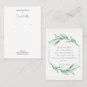 Bible Verse Earring Display Business Card