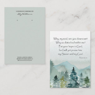 Bible Verse Earring Display Holder Card