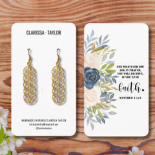 Bible Verse Earring Display Holder Card