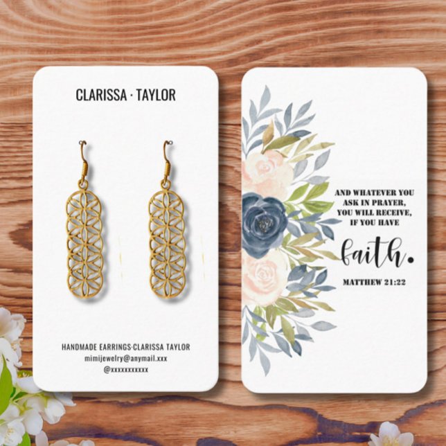 Bible Verse Earring Display Holder Card (Creator Uploaded)