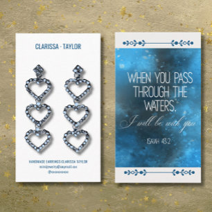Bible Verse Earring Display Holder Card