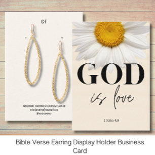 Bible Verse Earring Display Holder Card