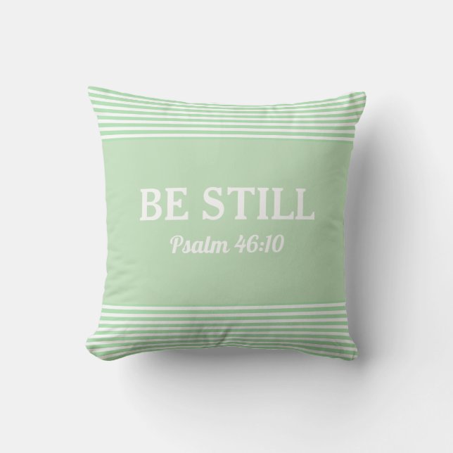 Bible Verse Elegant Green Cushion (Front)
