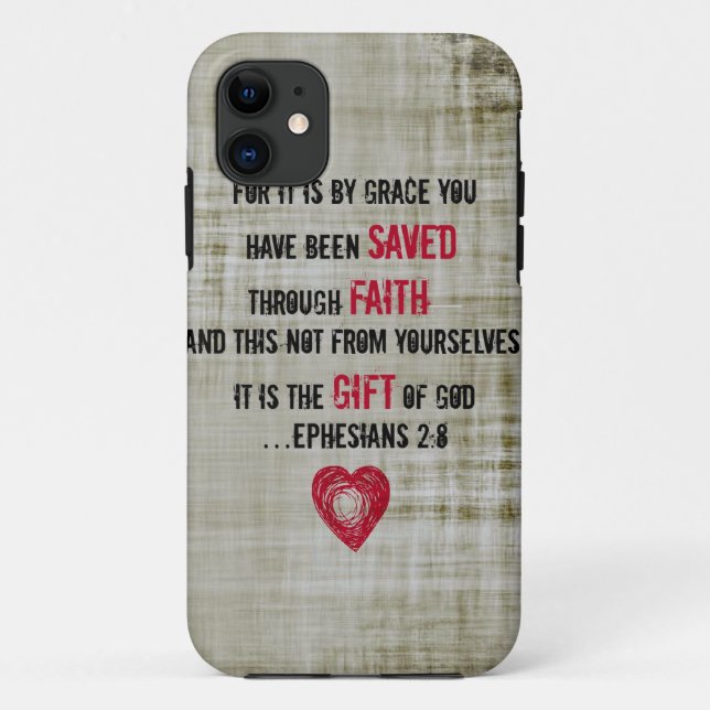 Bible Verse Ephesians 2:8 Case-Mate iPhone Case (Back)