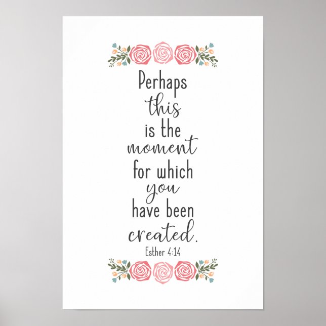 Bible Verse - Esther 4:14 Poster (Front)