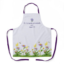 Bible Verse Floral Apron