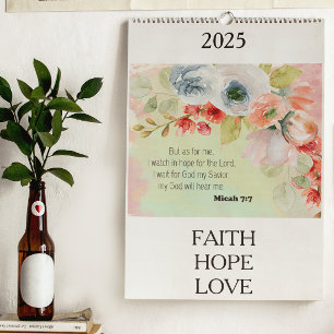 Bible Verse Floral  Calendar 2025