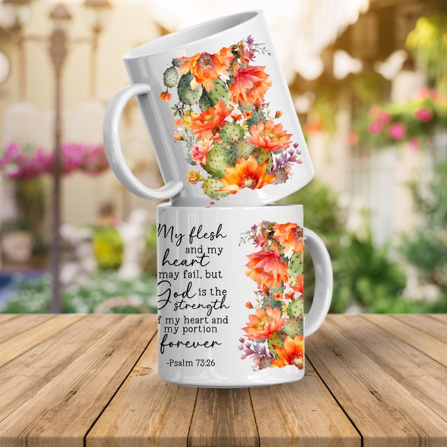 Bible Verse Floral Coffee Mug (Bible study group mugs gifts)