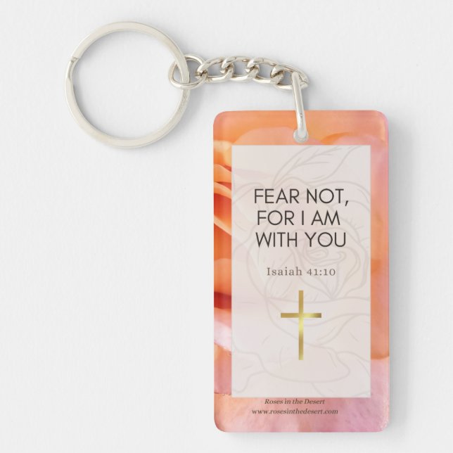 Bible Verse Floral Key Chain (Front)