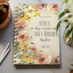 Bible Verse Floral Notebook