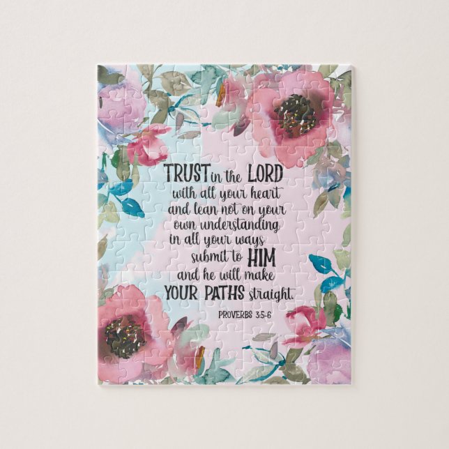 Bible verse floral Puzzle (Vertical)