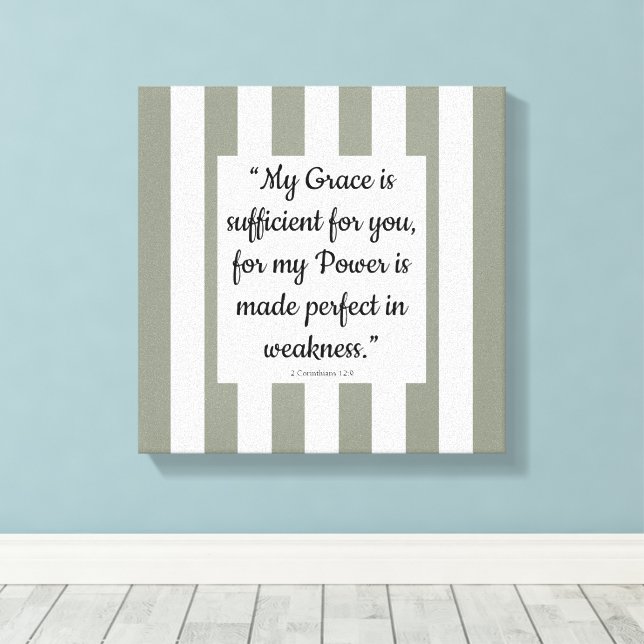 Bible Verse for Faith, Personalised Canvas Print (Insitu(Wood Floor))