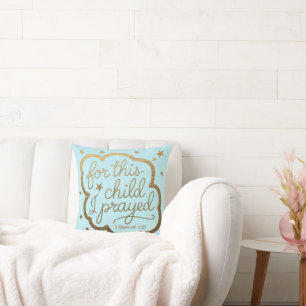 Bible verse from 1 Samuel 1:27 Cushion