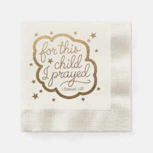 Bible verse from 1 Samuel 1:27 Napkin