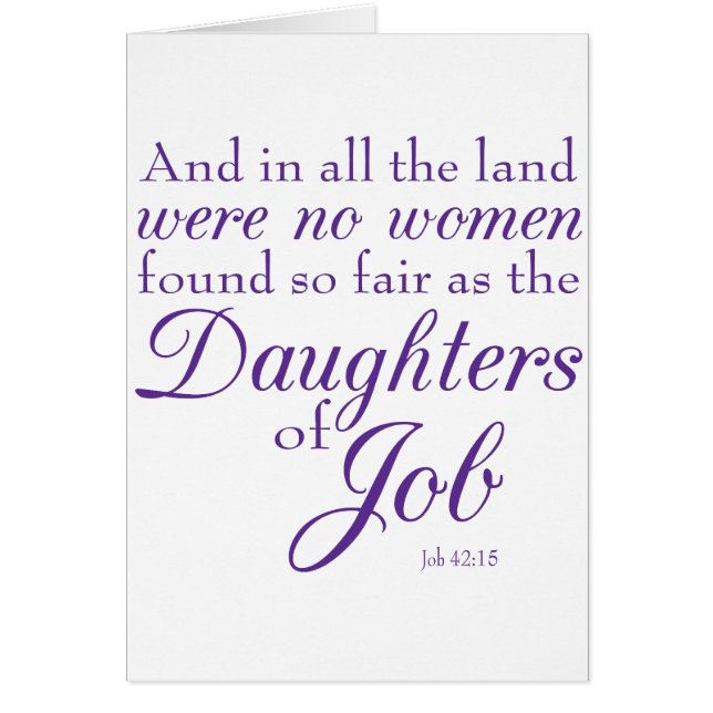 Bible Verse from Book of Job (Front)
