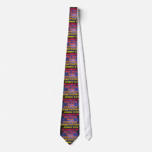 Bible verse from James 1:12. Tie