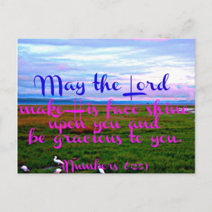 Bible verse from Numbers May the Lord make Postcard