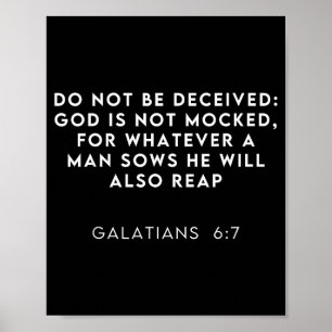 Bible Verse Galatian 6_7 Funny Meme Viral Christia Poster