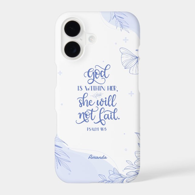 Bible Verse God Is Within Her  iPhone Case (Back)